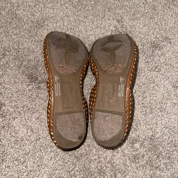 Dexflex Comfort Brown Ballet Ballerina Flats Size 7 Cutout Design (ol) - Picture 6 of 6